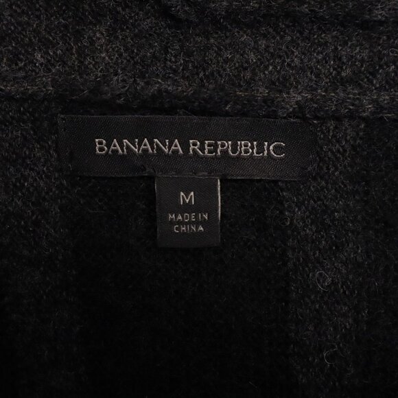 Banana Republic Drapey Open Sweater Vest Womens M Gray Wool Alpaca Mohair Preppy - Picture 3 of 15